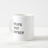 Beste architect ter wereld Grappig collega cadeau Koffiemok (Voorkant links)