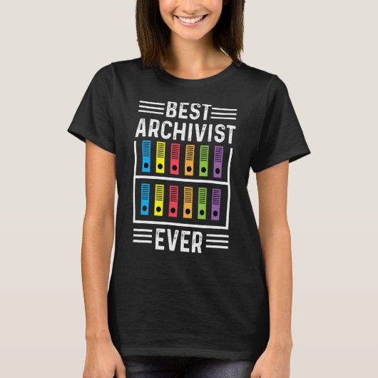 Beste Archivist ooit - Librarian of Historian T-shirt (Voorkant)