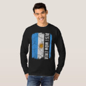 Beste Argentijnse mama ooit Argentijnse Vlag Moede T-shirt (Voorkant volledig)