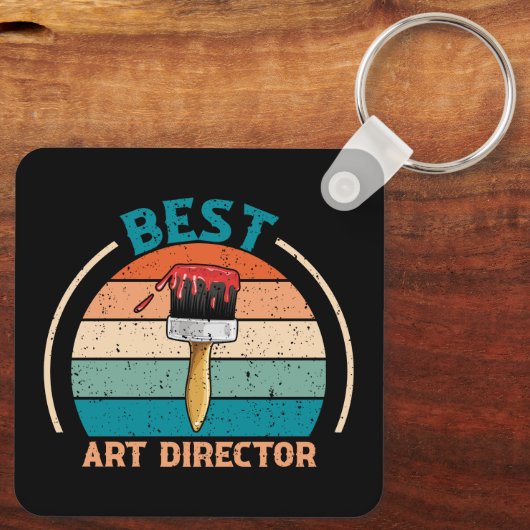 Beste Art Director - Retro Style Sleutelhanger (Achterkant)