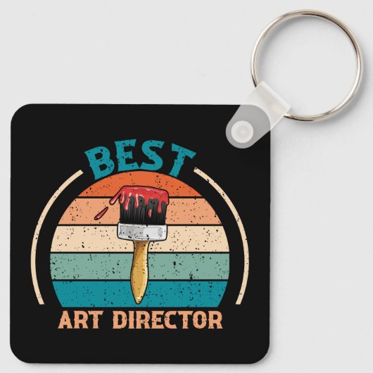 Beste Art Director - Retro Style Sleutelhanger (Achterkant)