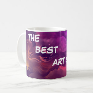 Beste artiest ooit fluwelen waterverf koffiemok