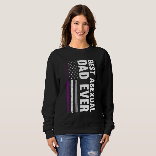 Beste aseksuele vader ooit CD Pride Maand Trui (Voorkant volledig)