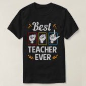 Beste ASL-leraar ooit gebarentaal leraar T-shirt (Design voorkant)