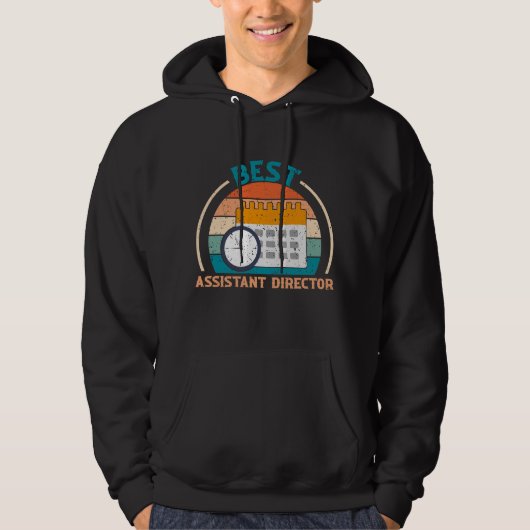 Beste Assistent Directeur - Retro AD Hoodie (Voorkant)
