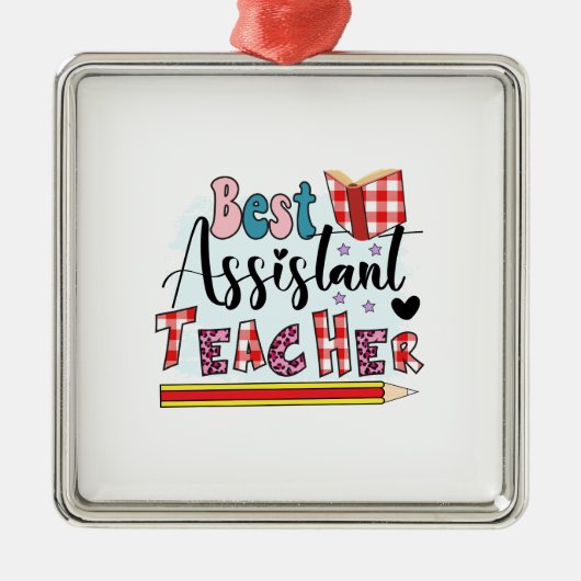 Beste assistent-leraar metalen ornament (Voorkant)