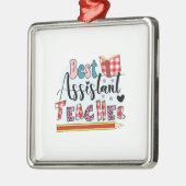 Beste assistent-leraar metalen ornament (Links)