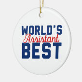 Beste assistent op maat keramisch ornament (Links)