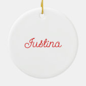 Beste assistent op maat keramisch ornament (Achterkant)