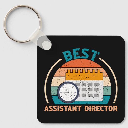 Beste assistent regisseur - Retro Style Sleutelhan Sleutelhanger (Voorkant)