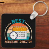 Beste assistent regisseur - Retro Style Sleutelhan Sleutelhanger (Achterkant)