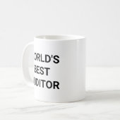 Beste Auditor Werelds Grappig Collega Cadeau Koffiemok (Voorkant links)