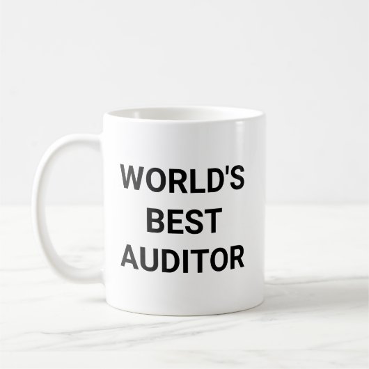 Beste Auditor Werelds Grappig Collega Cadeau Koffiemok (Links)