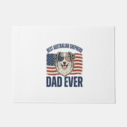 Beste Australian Shepherd vader ooit Patriotisch Deurmat (Voorkant)