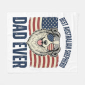 Beste Australian Shepherd vader ooit Patriotisch Fleece Deken (Voorkant (Horizontaal))