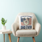 Beste Australian Shepherd vader ooit Patriotisch Kussen (Stoel)