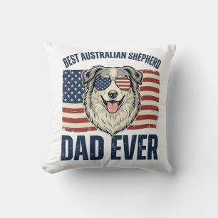 Beste Australian Shepherd vader ooit Patriotisch Kussen