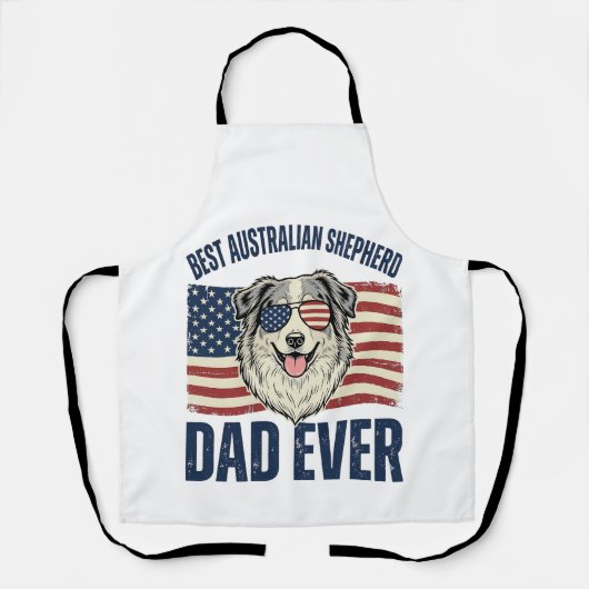 Beste Australian Shepherd vader ooit Patriotisch Schort (Voorkant)