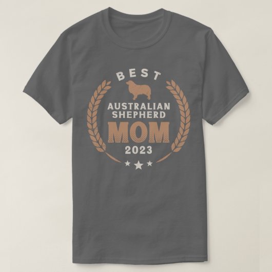 Beste Australische Herder Moeder 2023 T-shirt (Design voorkant)