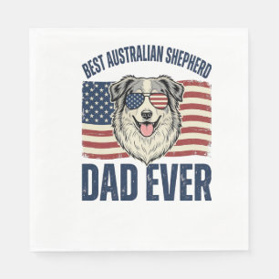 Beste Australische Herders Vader Ooit Patriottisch Servet