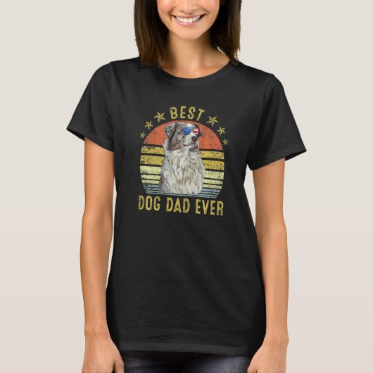 Beste Australische Shepherd Dad ooit  Dog T-shirt (Voorkant)