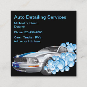 Beste Autodetailing Vierkante Visitekaartje