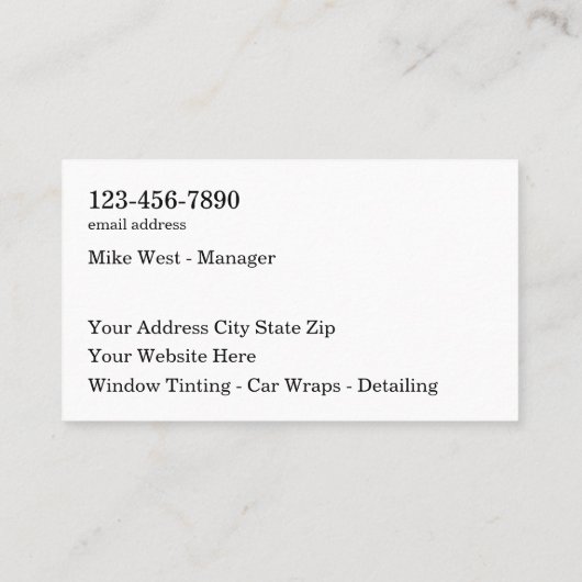 Beste autowrakken visitekaartje (Achterkant)