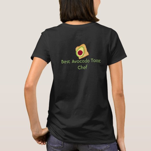 Beste Avocado Toast Chef Logo T-shirt (Achterkant)