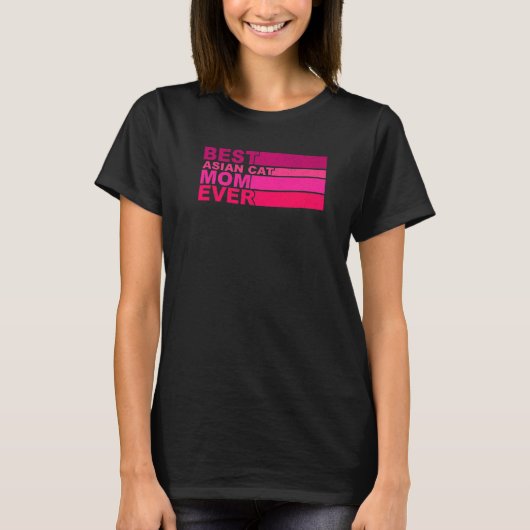 Beste Aziatische kattenmoeder ooit T-shirt (Voorkant)