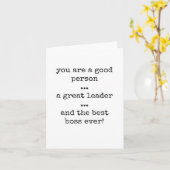 Beste baas, baas waardering Kaart, goede leider Kaart (Gele Bloem)