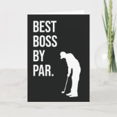 Beste Baas Door Par Grappige Golfkaarten Voor Werk Kaart (Voorkant)