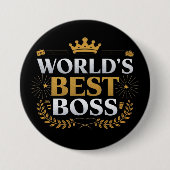 beste baas in de wereld ronde button 7,6 cm (Voorkant)