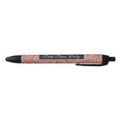 Beste baas Lady Roos Gouden Faux Glitter Zwarte Inkt Pen (Bodem)