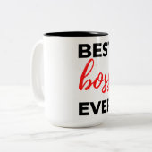 Beste baas ooit 2 tweekleurige koffiemok (Voorkant links)