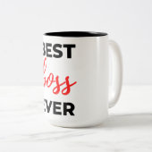 Beste baas ooit 2 tweekleurige koffiemok (Voorkant rechts)