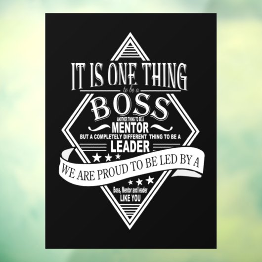 Beste baas ooit badge raamsticker (Vel 3)