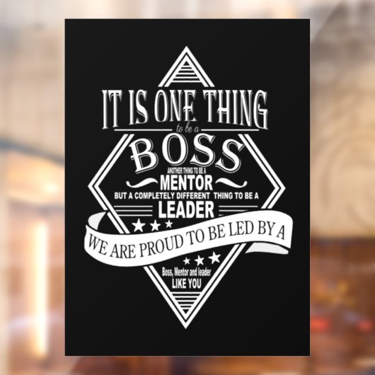 Beste baas ooit badge raamsticker (Vel 2)