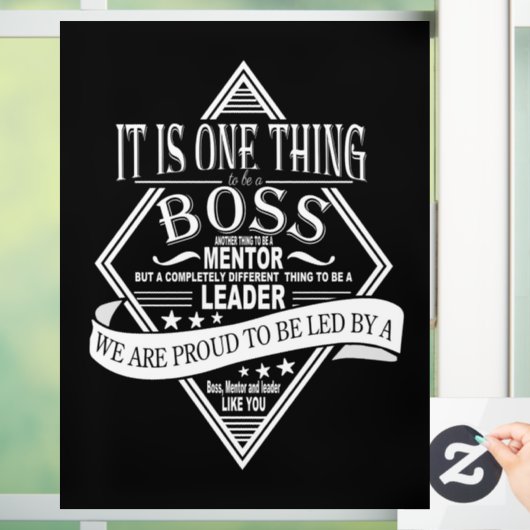 Beste baas ooit badge raamsticker (Huis)