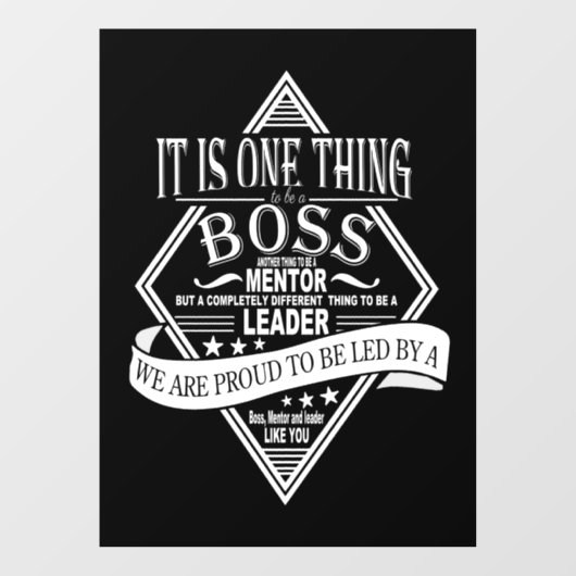 Beste baas ooit badge raamsticker (Vel)