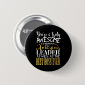 Beste baas ooit badge ronde button 5,7 cm (Voorkant /achterkant)
