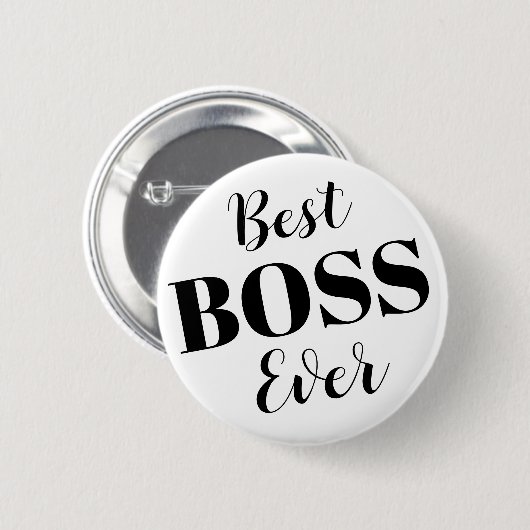 Beste baas ooit badge ronde button 5,7 cm (Voorkant /achterkant)