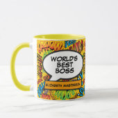 Beste Baas Ooit Fun Retro Pop Art Stripboek Mok (Links)