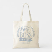 Beste baas ooit gepersonaliseerde krans tote bag (Achterkant)