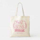 Beste baas ooit gepersonaliseerde krans tote bag (Achterkant)
