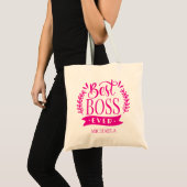Beste baas ooit gepersonaliseerde krans tote bag (Voorkant (product))