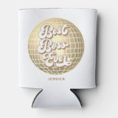 Beste baas ooit | Gouden discobal | Aangepaste naa Blikjeskoeler (Voorkant)