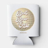 Beste baas ooit | Gouden discobal | Aangepaste naa Blikjeskoeler (Achterkant)