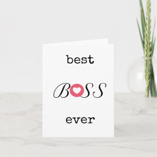 Beste baas ooit, hart, waardering Kaart (Voorkant)
