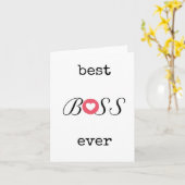 Beste baas ooit, hart, waardering Kaart (Gele Bloem)