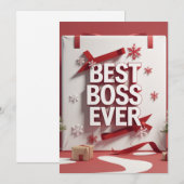 Beste Baas Ooit Kerstmis Feestdagenkaart (Voorkant / Achterkant)